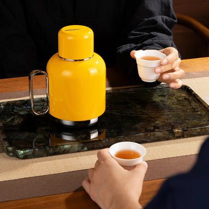 SAMADOYO-316 Stainless Steel Teapot, Insulated Tea & Coffee Brewer with Built-in Filter, 600ml