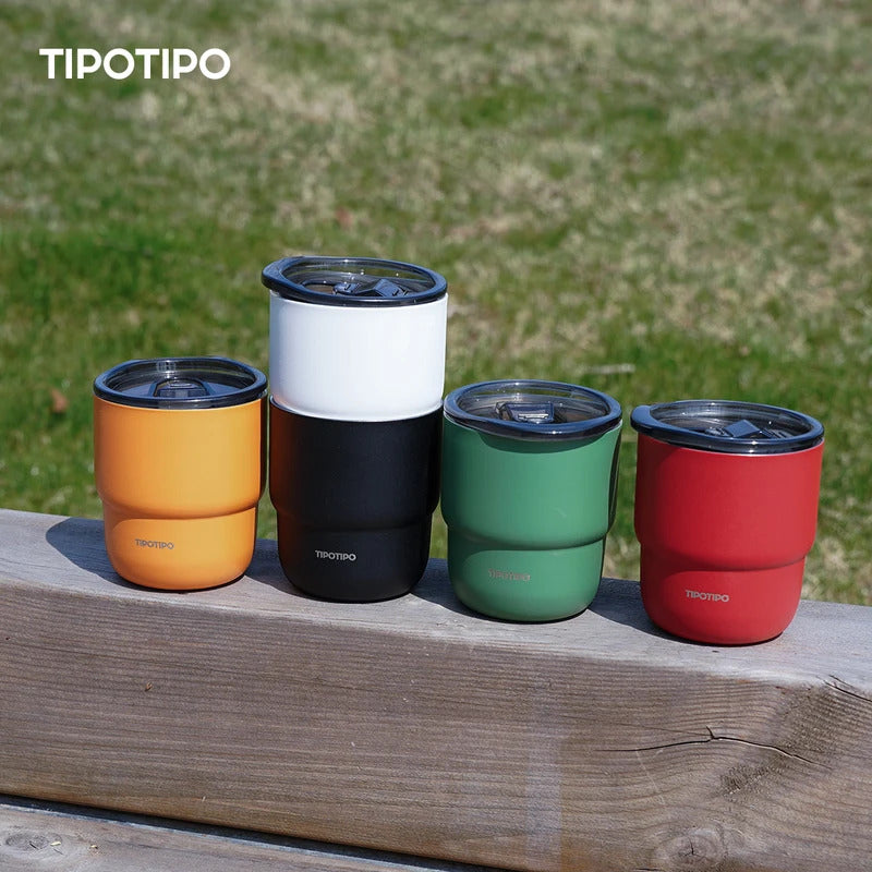 SUS304 stainless steel coffee cup, double-layer vacuum insulated thermos cup, beverage cup, suitable for men and women, 12 color