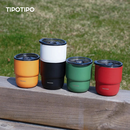 SUS304 stainless steel coffee cup, double-layer vacuum insulated thermos cup, beverage cup, suitable for men and women, 12 color