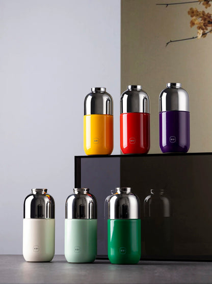 SAMADOYO-316 Stainless Steel Insulated Tumbler, Tea Infuser Mug, Portable Cup with Built-in Tea Filter, Premium Quality, 160ml