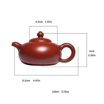 Yixing Zisha Teapot 'The Breathing Pot' - 110ml Original Mineral Clay Teapot
