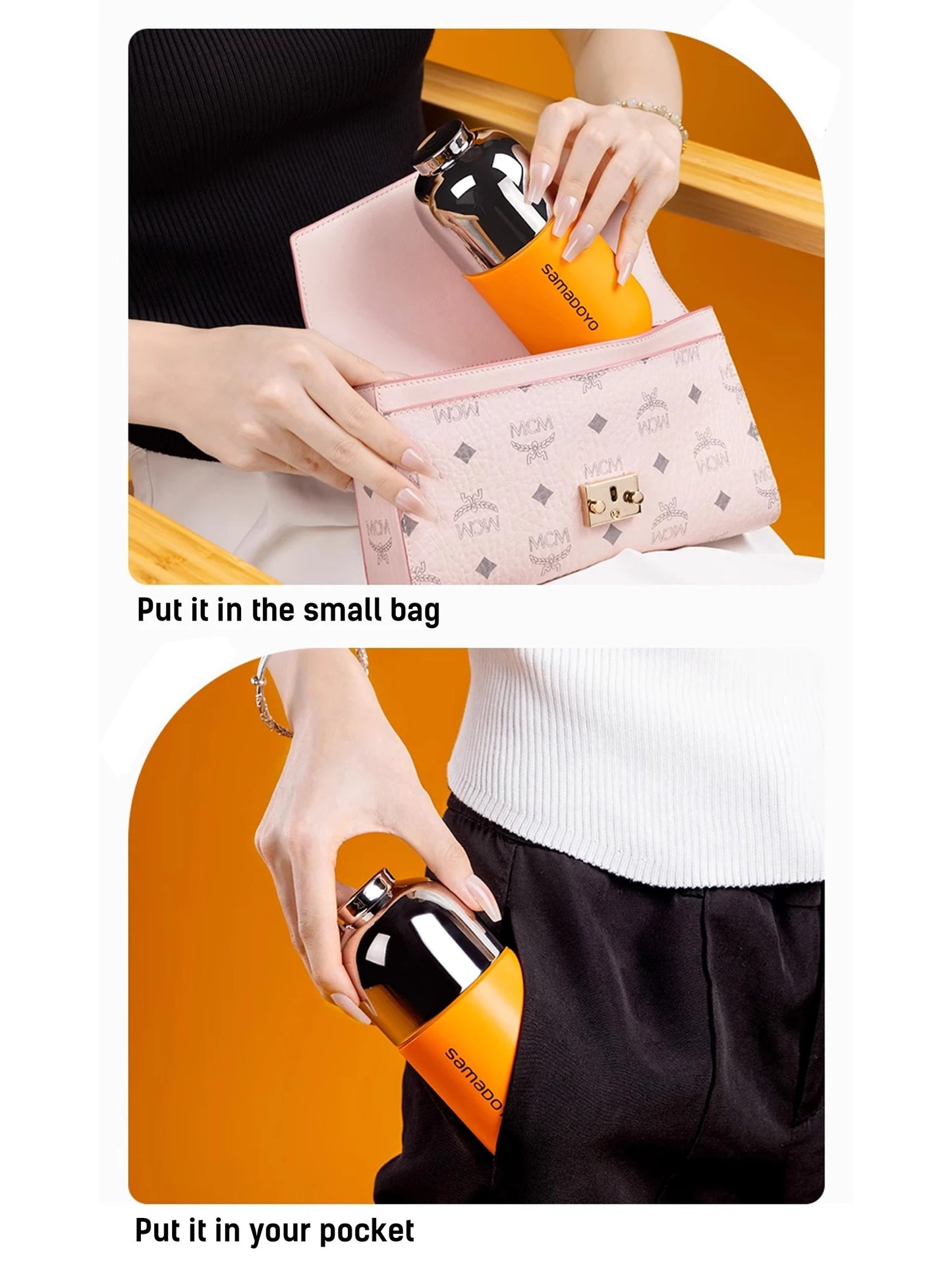 Samadoyo Travel Mini Tea Infuser Mug (316 stainless steel) with Thermal Insulation, Includes Leather Case! 160ml