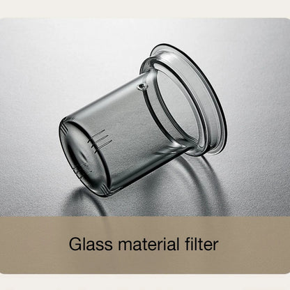 High quality heat-resistant glass teapot with glass filter cup, high-end solid wood lid, 550ml