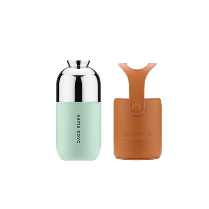 Samadoyo Travel Mini Tea Infuser Mug (316 stainless steel) with Thermal Insulation, Includes Leather Case! 160ml