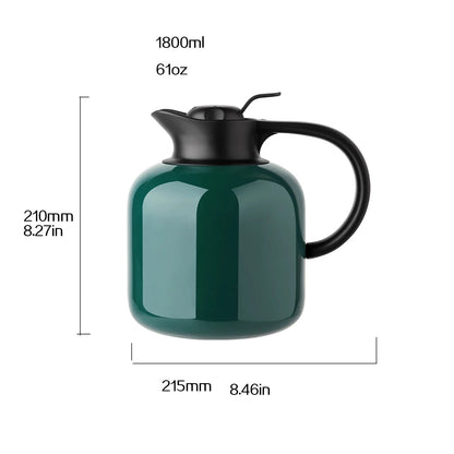 61oz Double-Wall Vacuum Insulated Stainless Steel Thermos – Retro Classic Water Bottle for Camping/Office, 24H Hot/Cold Retentio