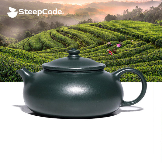 Чайник SteepCode Yixing "Breathing Clay" - 180 мл, изготовленный вручную шедевр из зеленой руды, чайник Zisha 