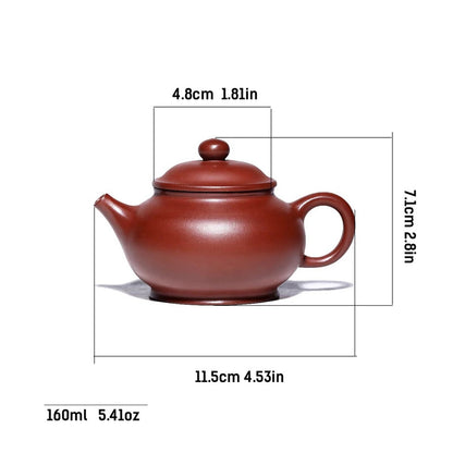 Yixing "Breathing Teapot" – 160ml Zhu Ni Clay Masterpiece, Artisan Teapot, Zisha Teapot