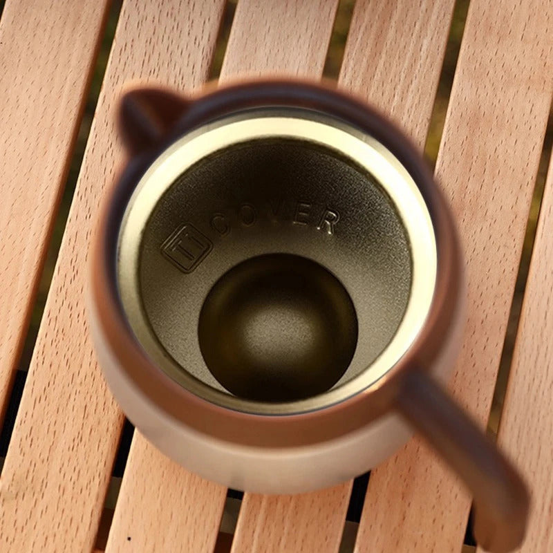 316 Stainless Steel Double-Wall Vacuum Insulated Teapot with Filter, 700ml