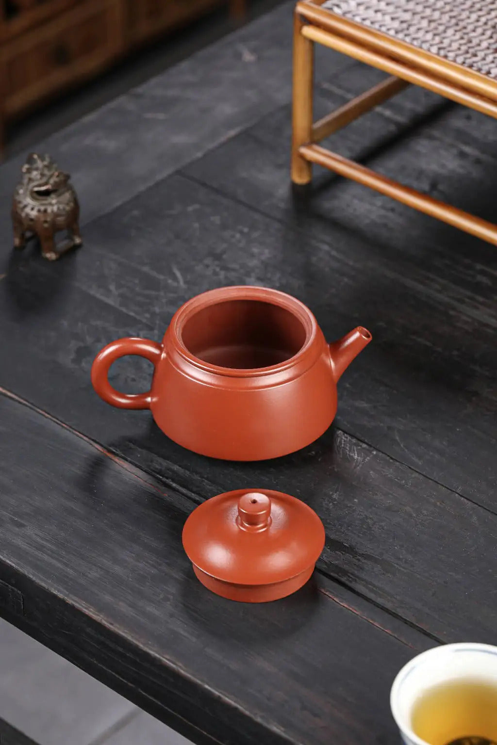 SteepCode Yixing "Breathing Teapot" – 180ml Supreme-Grade Vermilion Clay Masterpiece, Artisan Teapot, Zisha Teapot