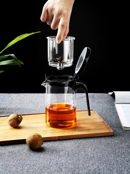 Samadoyo - Integrated Teapot with One-Touch Strainer, Heat-Resistant Glass (500ml/700ml)