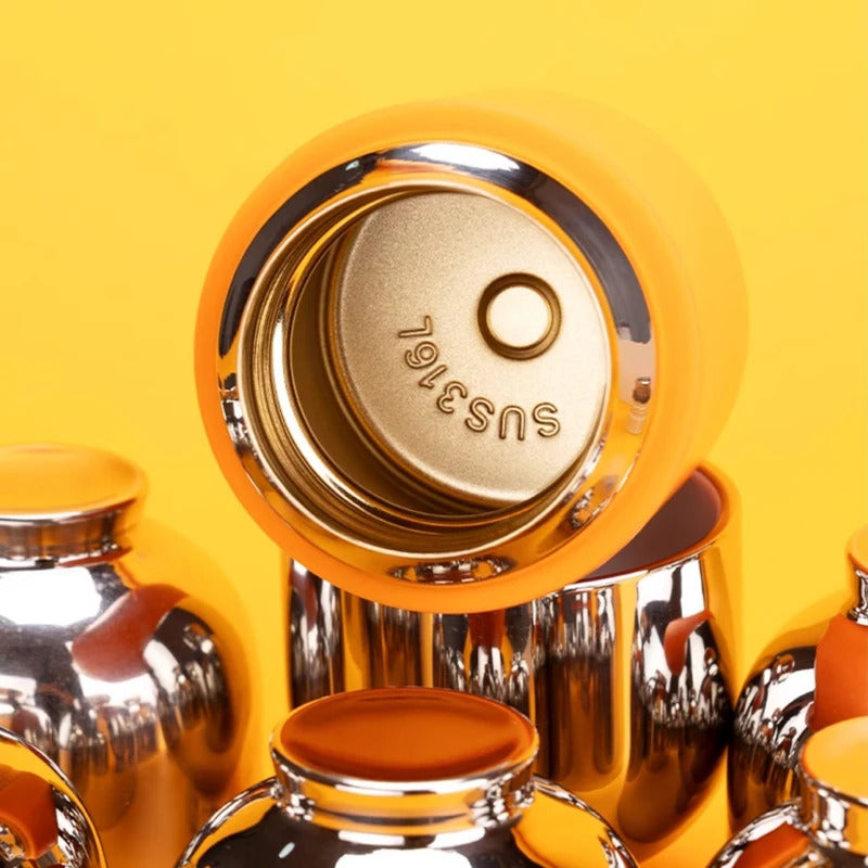 Samadoyo Travel Mini Tea Infuser Mug (316 stainless steel) with Thermal Insulation, Includes Leather Case! 160ml