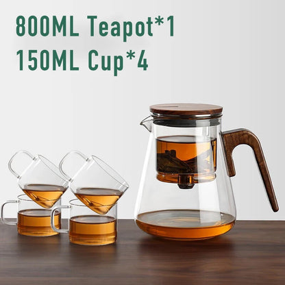 SAMADOYO elegant cup insulation separation bubble teapot heat-resistant glass teapot simple filter tea cup 500ml