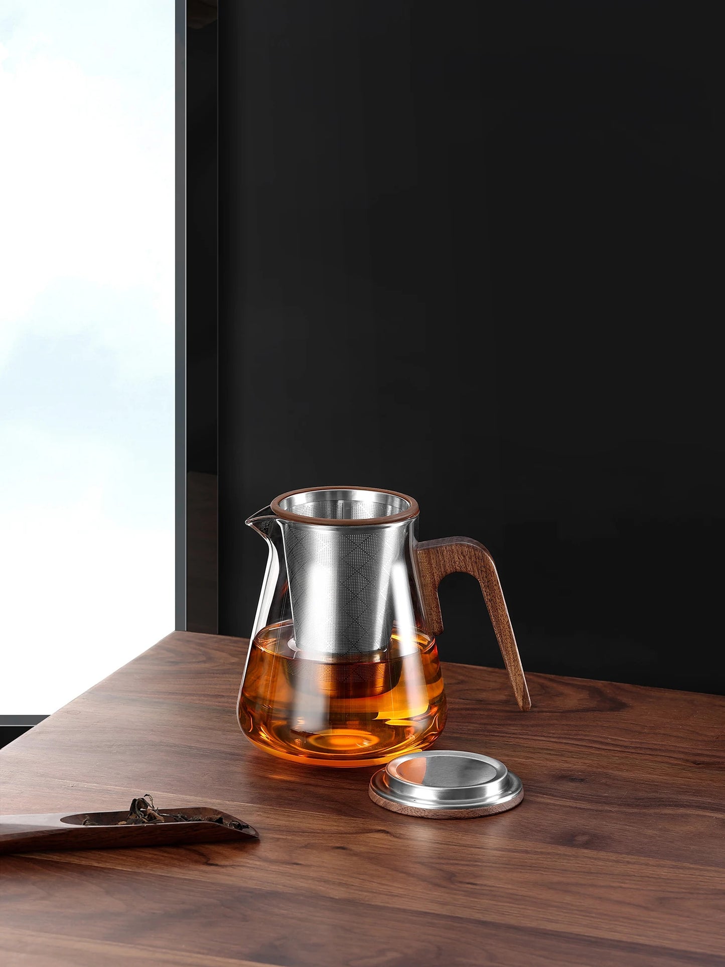 Bonston Heat-Resistant Glass Teapot with 304 Stainless Steel Filter