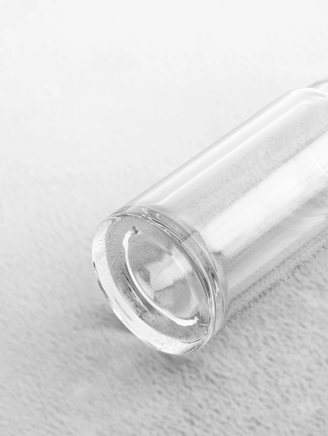 SAMAGLAS Tragbarer Teebecher aus Borosilikatglas, 237 ml – doppelschichtig isolierter Reisebecher für Büro/Auto – Tee-Wasser-Trennung mit einem Tastendruck