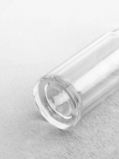 SAMAGLAS Tragbarer Teebecher aus Borosilikatglas, 237 ml – doppelschichtig isolierter Reisebecher für Büro/Auto – Tee-Wasser-Trennung mit einem Tastendruck
