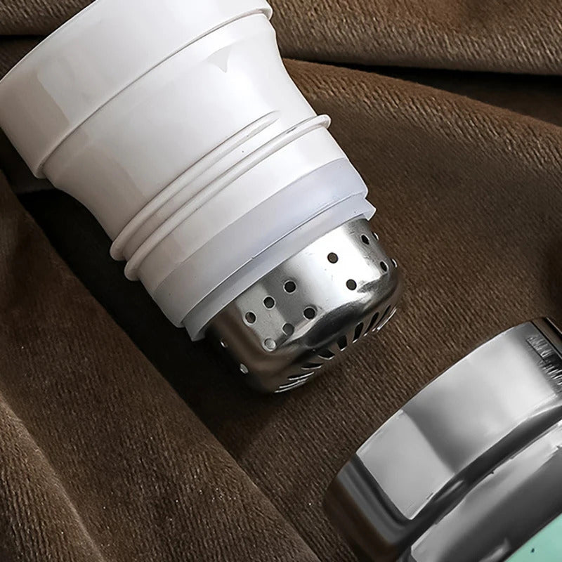 316L Stainless Steel Vacuum Tumbler with Tea Infuser & Portable Cup, 480ml