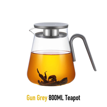 Samadoyo High Borosilicate Glass Tea Pot Fruit Tea Pot Afternoon Tea Set with Filter Tea Set