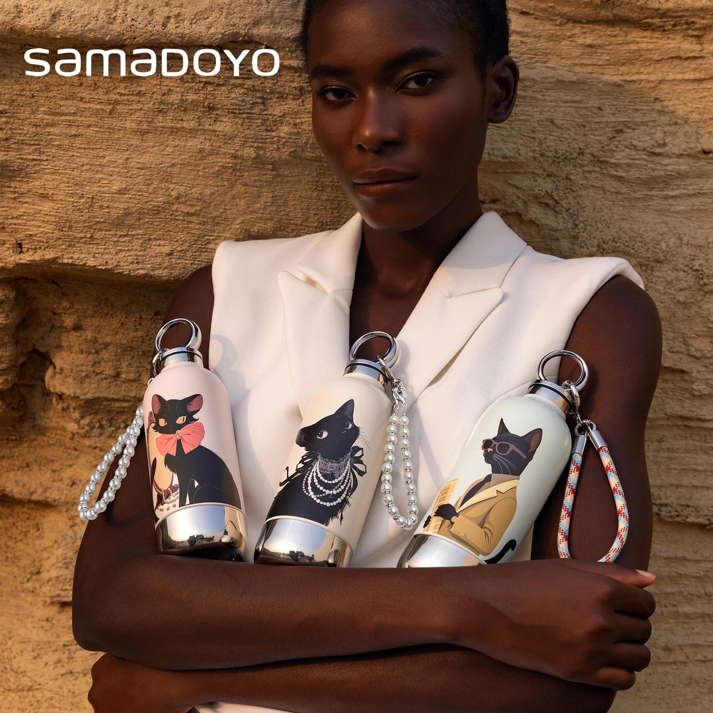 SAMADOYO-6 Hour Insulated Glass with Straw and Cup | Fashionable and unique 360ml