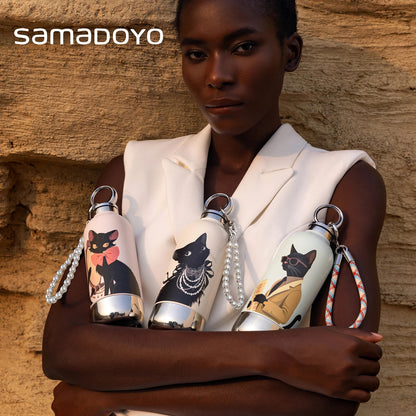 SAMADOYO-6 Hour Insulated Glass with Straw and Cup | Fashionable and unique 360ml