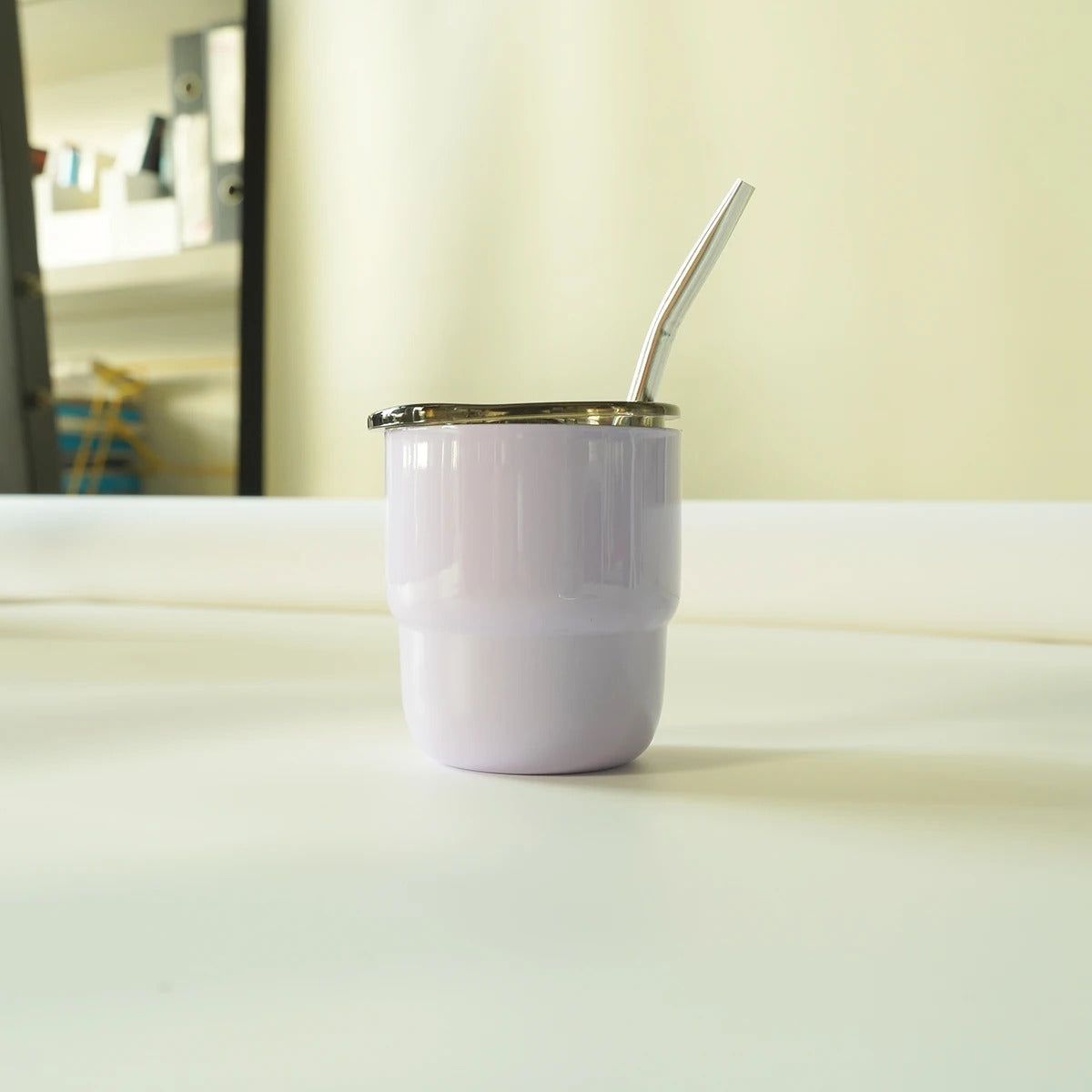 304 Stainless Steel Double-Wall Vacuum Insulated Cup, Coffee Mug, Yerba Mate Cup with Straw, 255ml