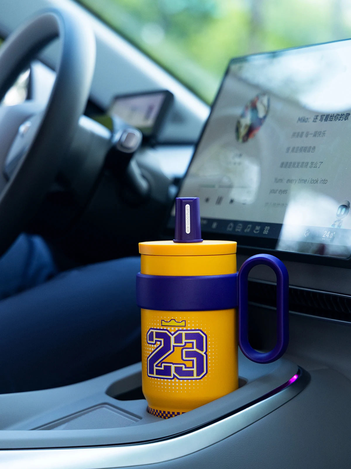 Basketball-Themed Print Tumbler, 316L Stainless Steel Double-Walled Vacuum Insulated Cup, 700ml