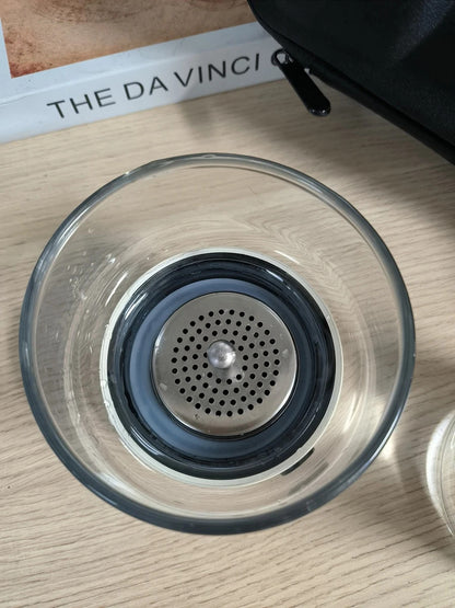 Heat-Resistant Glass Teacup, Teapot, Modular Tea Infuser, Portable Travel Tea Set with Carry Case, 270ml