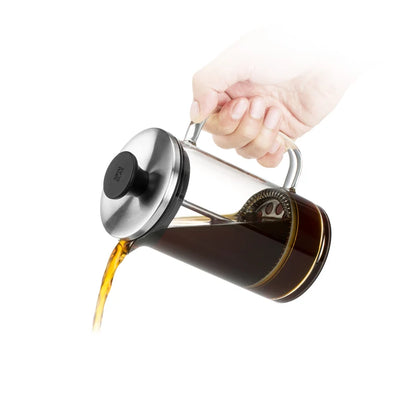 SAMADOYO Coffee Household Borosilicate Glass Press French Coffee Pot Press Coffee Maker With Stainless Steel Lid