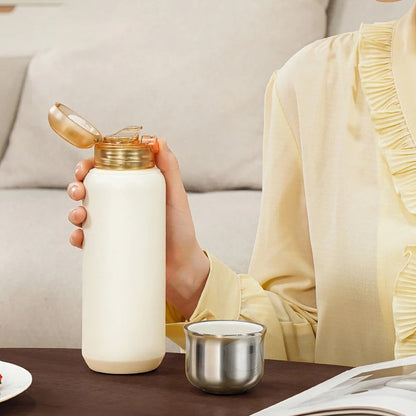 530ml Stainless Steel Vacuum Tumbler with Ceramic-Coated Interior & Detachable Tea Infuser