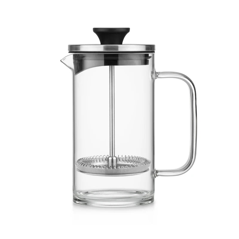 SAMADOYO Coffee Household Borosilicate Glass Press French Coffee Pot Press Coffee Maker With Stainless Steel Lid