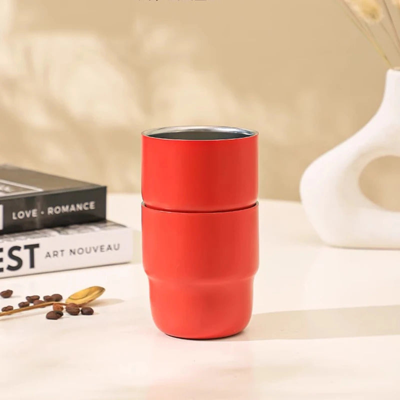 SUS304 stainless steel coffee cup, double-layer vacuum insulated thermos cup, beverage cup, suitable for men and women, 12 color