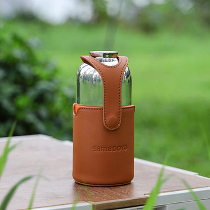 Samadoyo Travel Mini Tea Infuser Mug (316 stainless steel) with Thermal Insulation, Includes Leather Case! 160ml