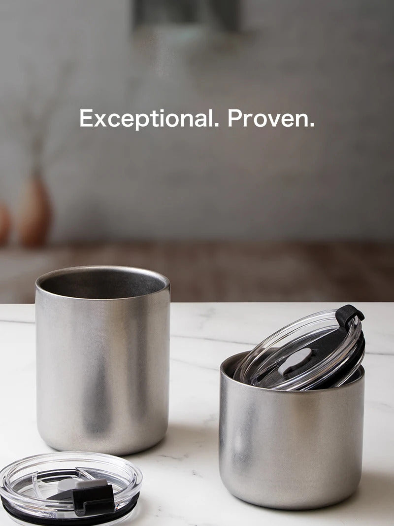 Artistic Vacuum Tumbler – 304 Stainless Steel, Double-Wall Ice Cold Cup w/ Straw & Sip Lid, for Coffee, Beer & Travel
