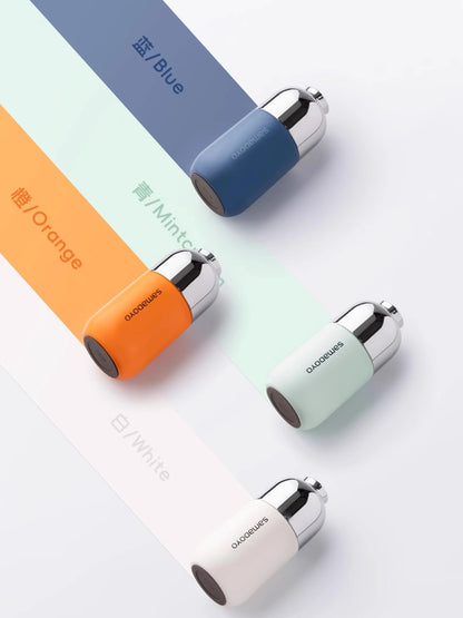 Samadoyo Travel Mini Tea Infuser Mug (316 stainless steel) with Thermal Insulation, Includes Leather Case! 160ml