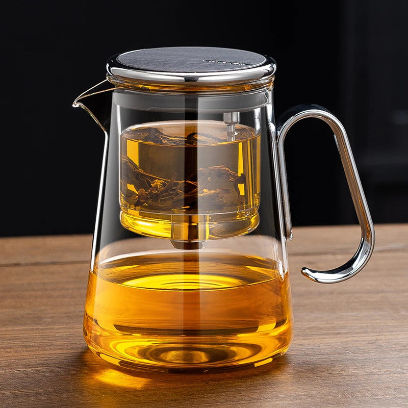 Bonston - Integrated Teapot with Glass Filter, Teapot with Magnetic Switch, 700ml (23.67oz)