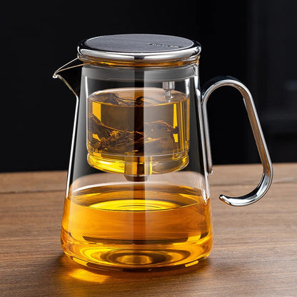 Bonston - Integrated Teapot with Glass Filter, Teapot with Magnetic Switch, 700ml (23.67oz)