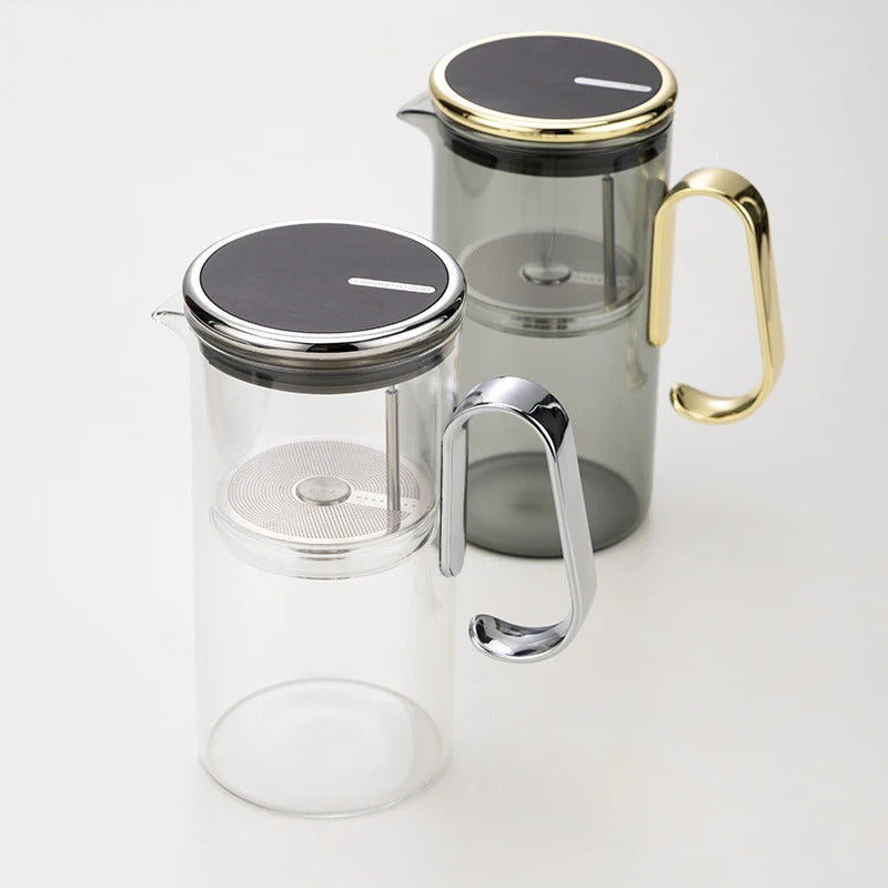 SAMADOYO Heat-Resistant Glass Teapot 580ml with Tea Strainer, Tea-Water Separation Pot