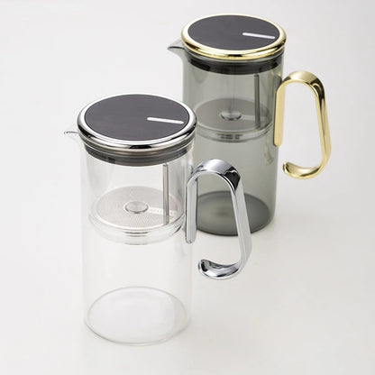 SAMADOYO Heat-Resistant Glass Teapot 580ml with Tea Strainer, Tea-Water Separation Pot