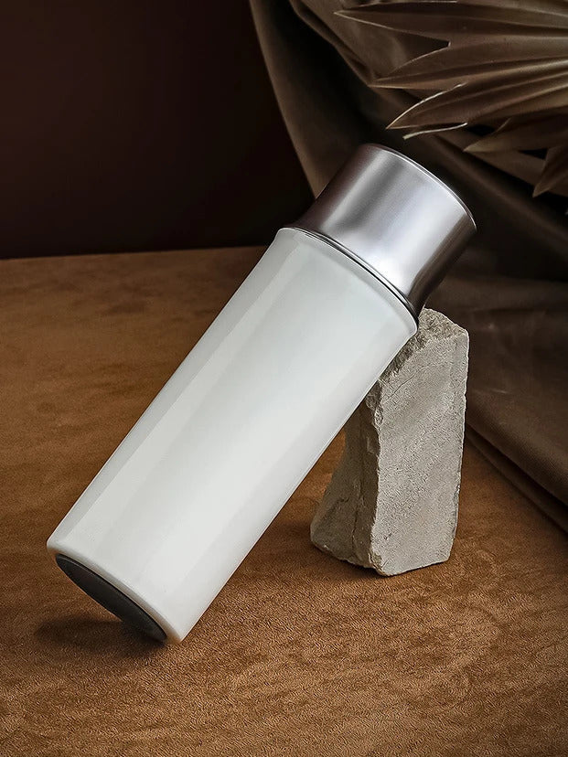 316L Stainless Steel Vacuum Tumbler with Tea Infuser & Portable Cup, 480ml