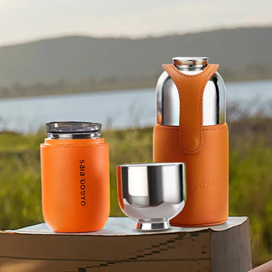 Tragbarer Teekocher von Samadoyo, Outdoor-Teekanne, Reise-Teeset 200 ml (6,76 fl. oz) 
