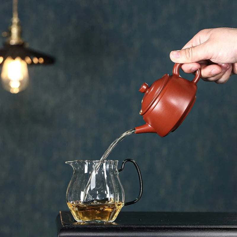 SteepCode Yixing "Breathing Teapot" – 180ml Supreme-Grade Vermilion Clay Masterpiece, Artisan Teapot, Zisha Teapot