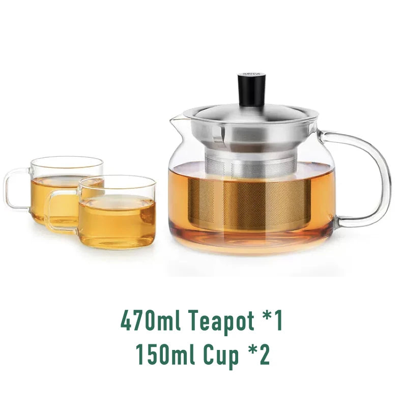 SAMADOYO Heat-resistant glass teapot teapot tea water separation and filtration household large capacity tea maker