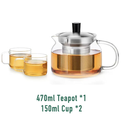 SAMADOYO Heat-resistant glass teapot teapot tea water separation and filtration household large capacity tea maker