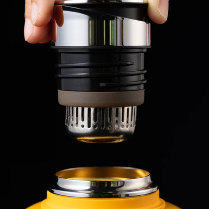 SAMADOYO-316 Stainless Steel Teapot, Insulated Tea & Coffee Brewer with Built-in Filter, 600ml