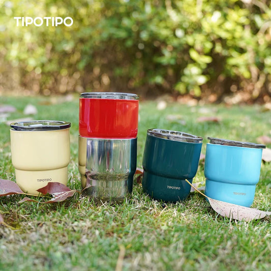 SUS304 stainless steel coffee cup, double-layer vacuum insulated thermos cup, beverage cup, suitable for men and women, 12 color