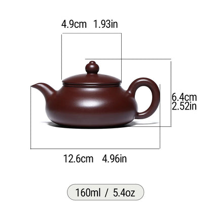 SteepCode Yixing "Breathing Teapot" – 160ml Zhu Ni Clay Masterpiece, Artisan Teapot, Zisha Teapot