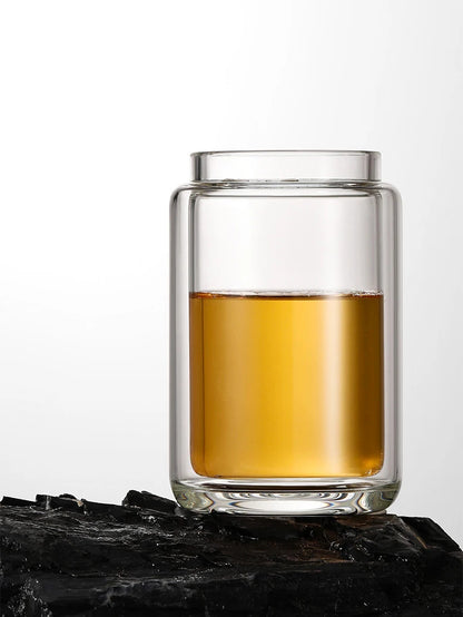 Heat-Resistant Glass Teacup, Teapot, Modular Tea Infuser, Portable Travel Tea Set with Carry Case, 270ml