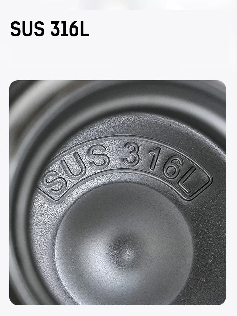 316L Stainless Steel Vacuum Tumbler with Tea Infuser & Portable Cup, 480ml