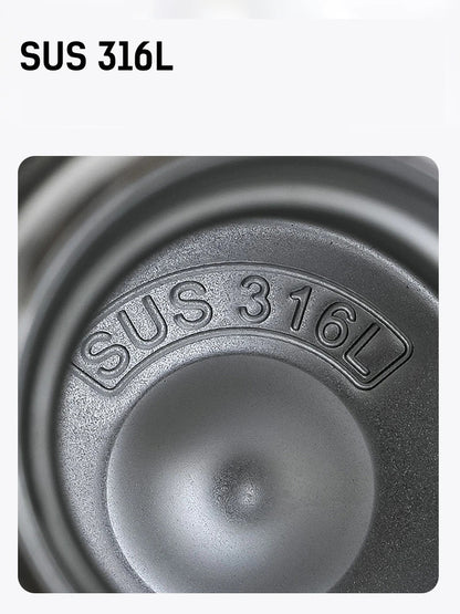 316L Stainless Steel Vacuum Tumbler with Tea Infuser & Portable Cup, 480ml