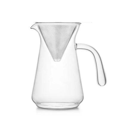 SAMADOYO Coffee Sharing Pot Portable Coffee Drip Set Travel Coffee Tool with Filter Coffee Pot Glass Coffee Pot