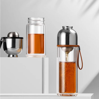 SAMADOYO Tea separation, heat-resistant glass brewing, tea filtration, portable cup, outdoor portable travel vehicle water cup